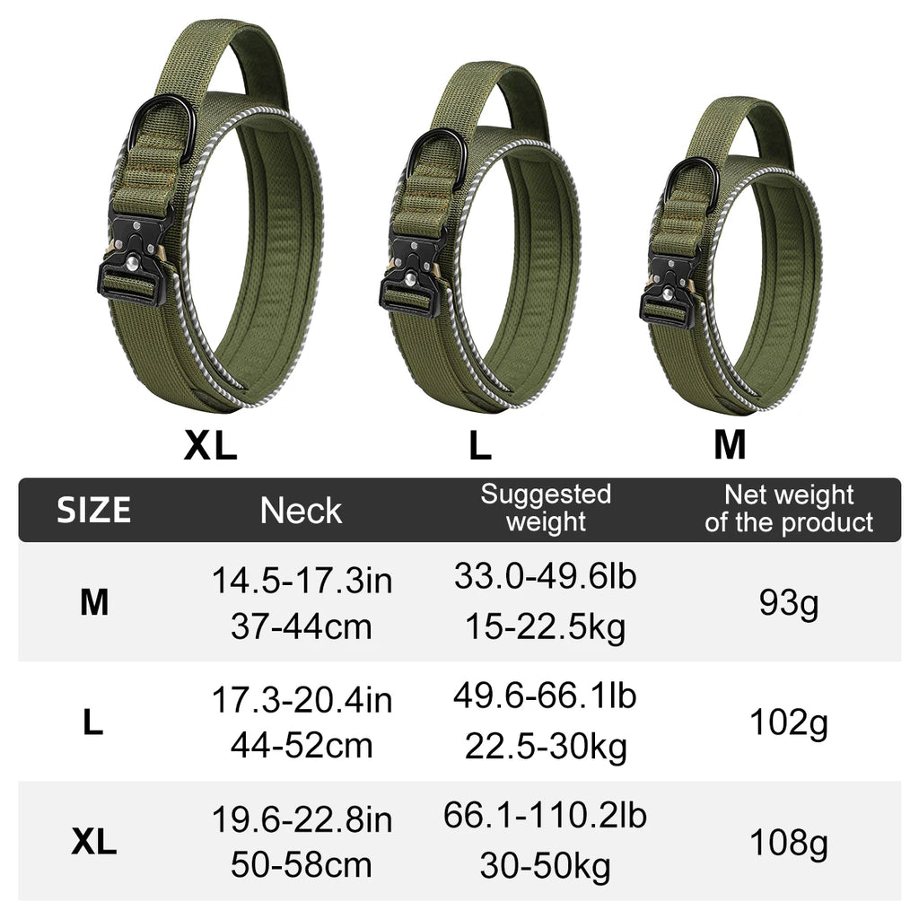 Forgetail TrailGuard Tactical Dog Collar | Adjustable Military Style Collar