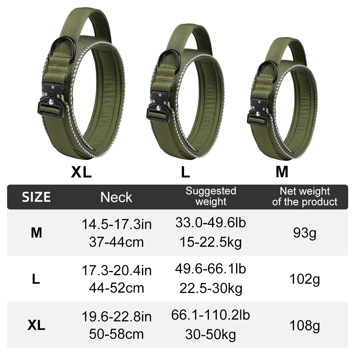 Forgetail TrailGuard Tactical Dog Collar | Adjustable Military Style Collar
